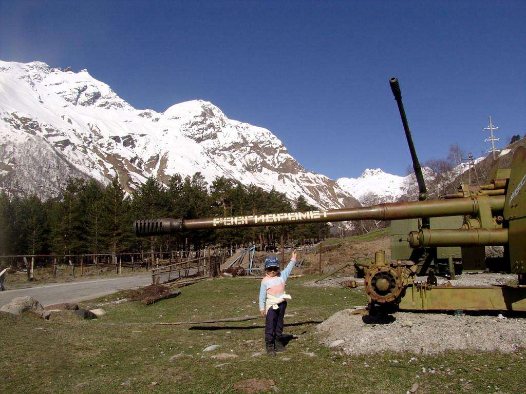 Elbrus base Terskol anti avalanche Canons Caucasus Russia_May 07