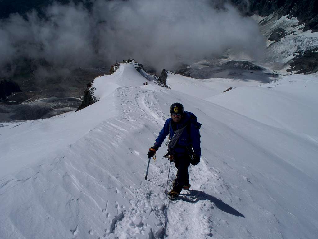 The summit ridge on Pollux