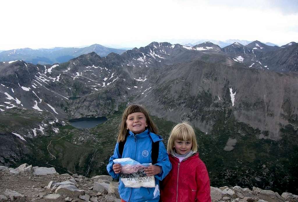 Mt Lincoln CO by 4 and 6 years girl 