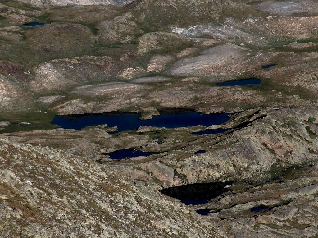 The Lacs des Miares from Pic d'Estos