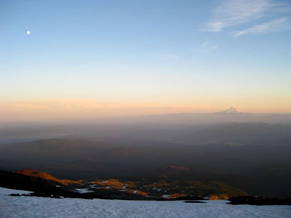 Moon over Mt. Hood