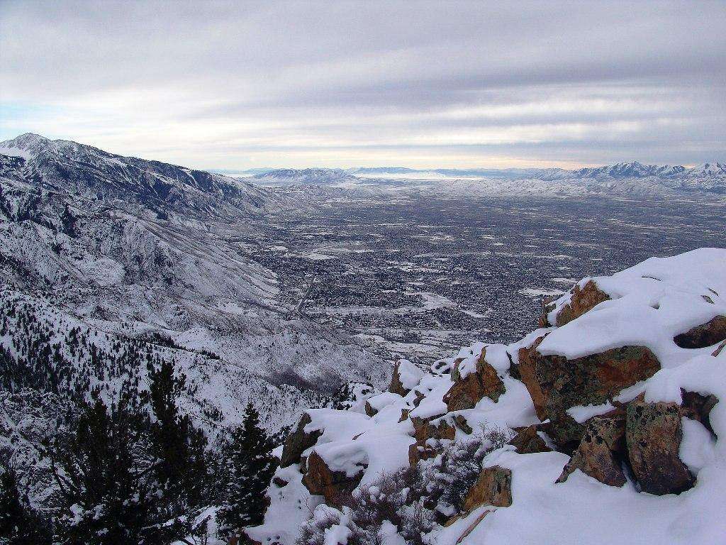 Mt Olympus UT in Feb at sunset_DSC08895