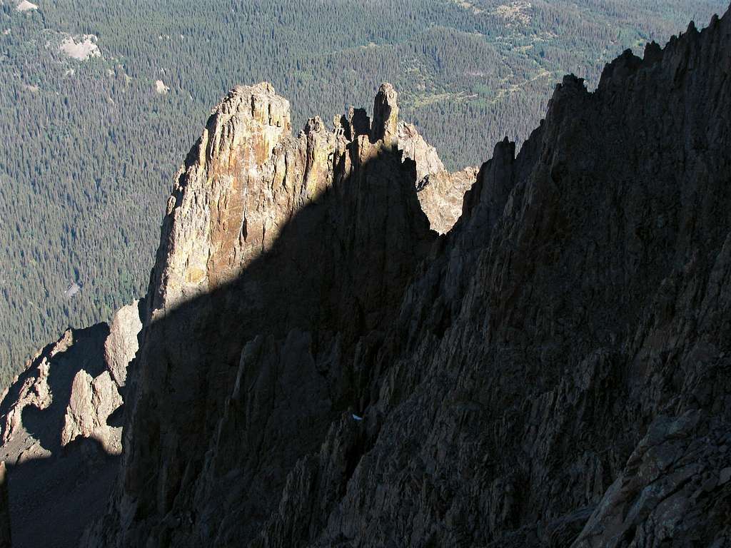 West ridge spires