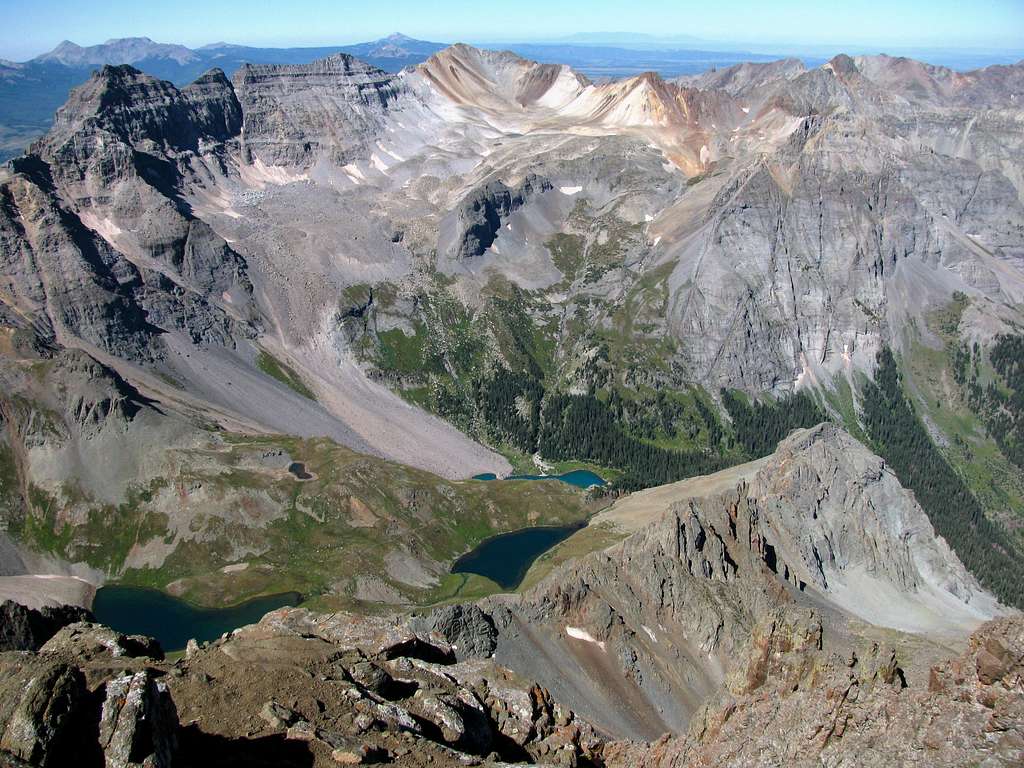 Blue Lakes Basin from Sneffels summit