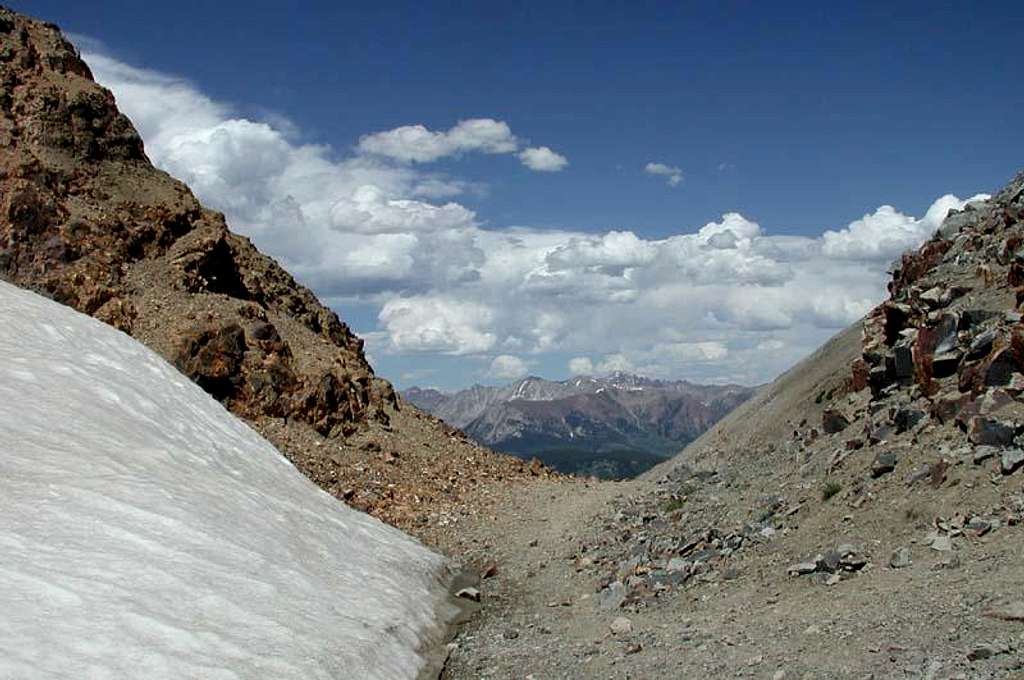Top of the pass, below the summit