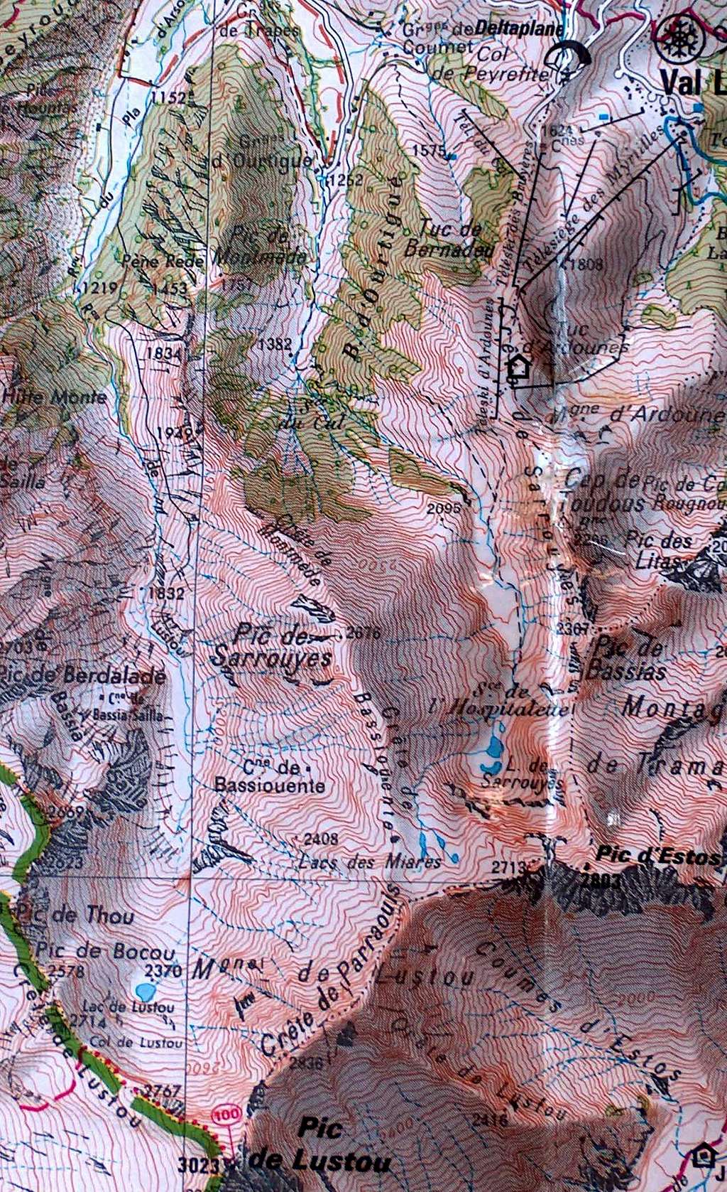 Map of Pic d'Estos