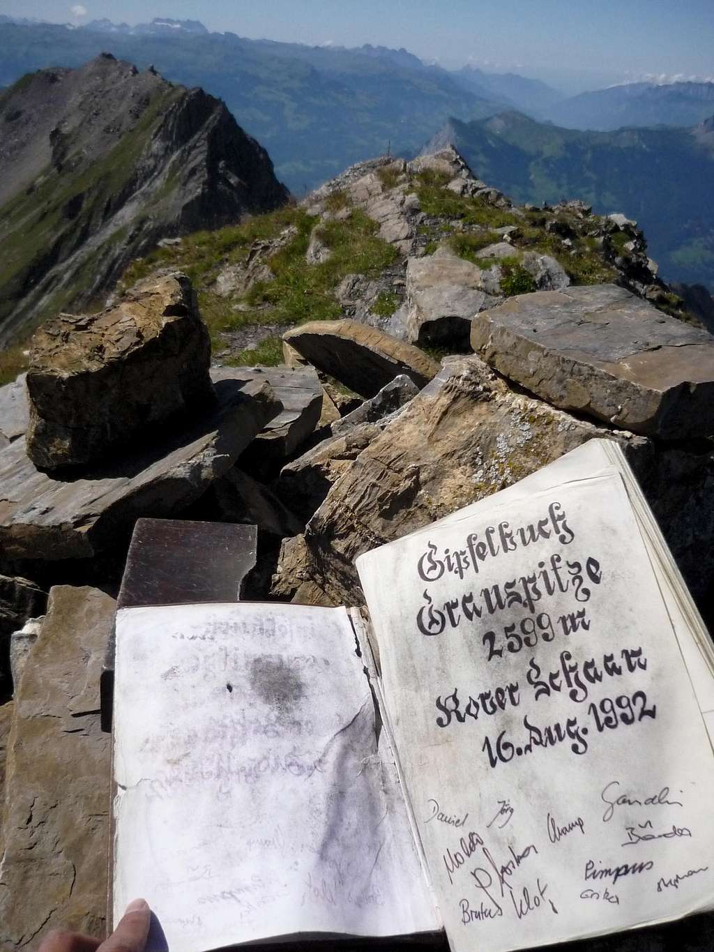 Grauspitz summit book
