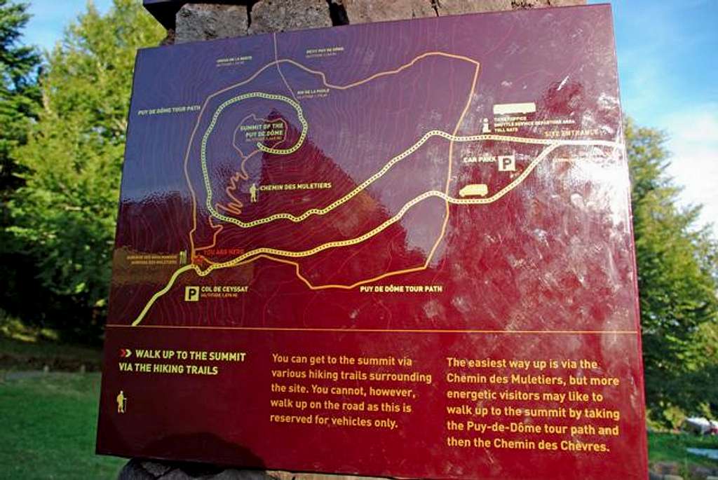 Map of the hiking trail