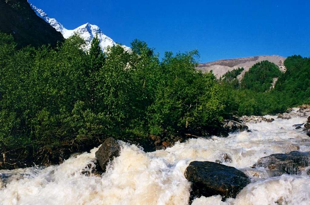 Elbrus vicinity River near Donguzorum Caucasus Russia Donguzorum