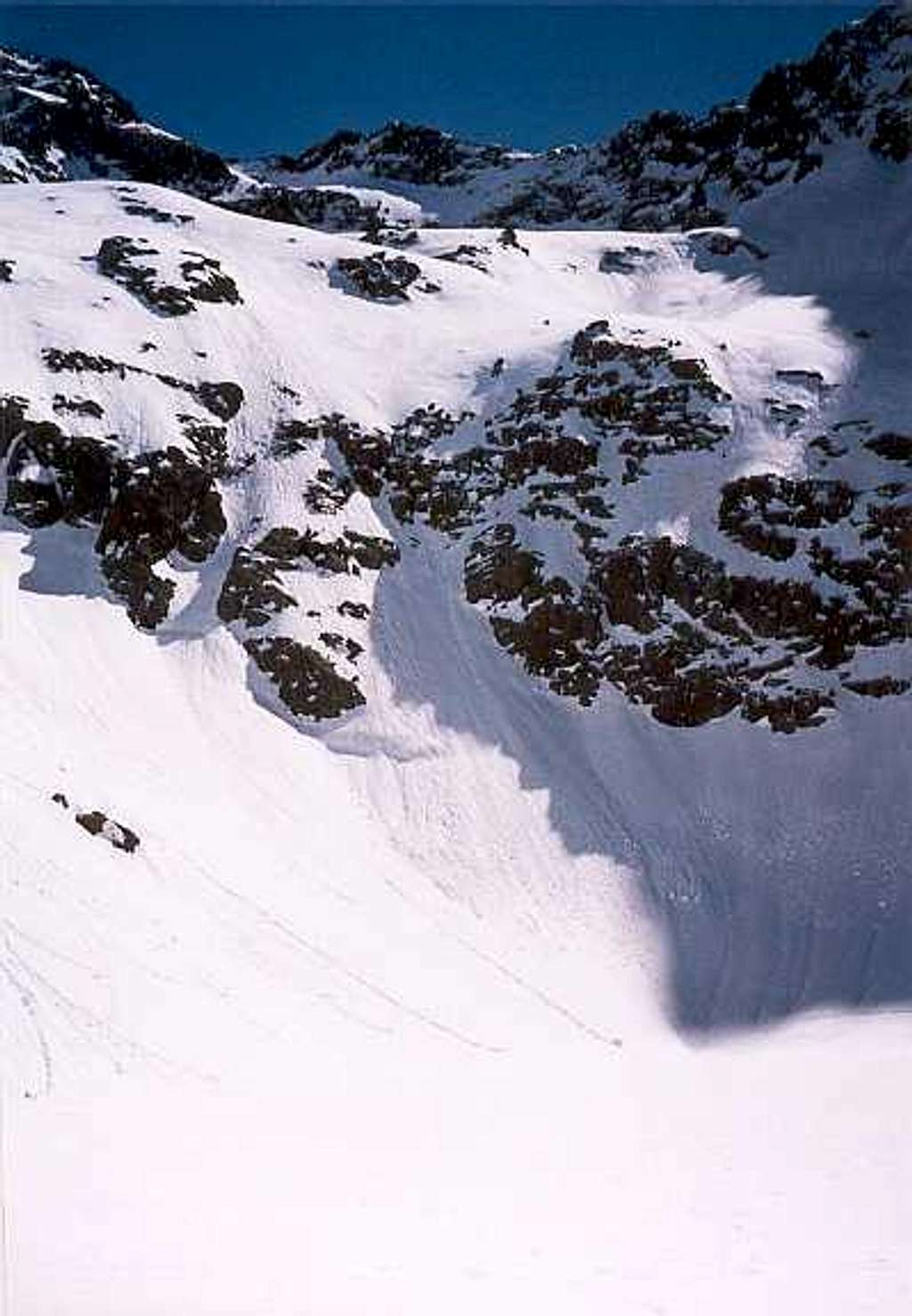 Going down from the Hourgade, at the level of the (frozen & invisible) lake of Hougade.