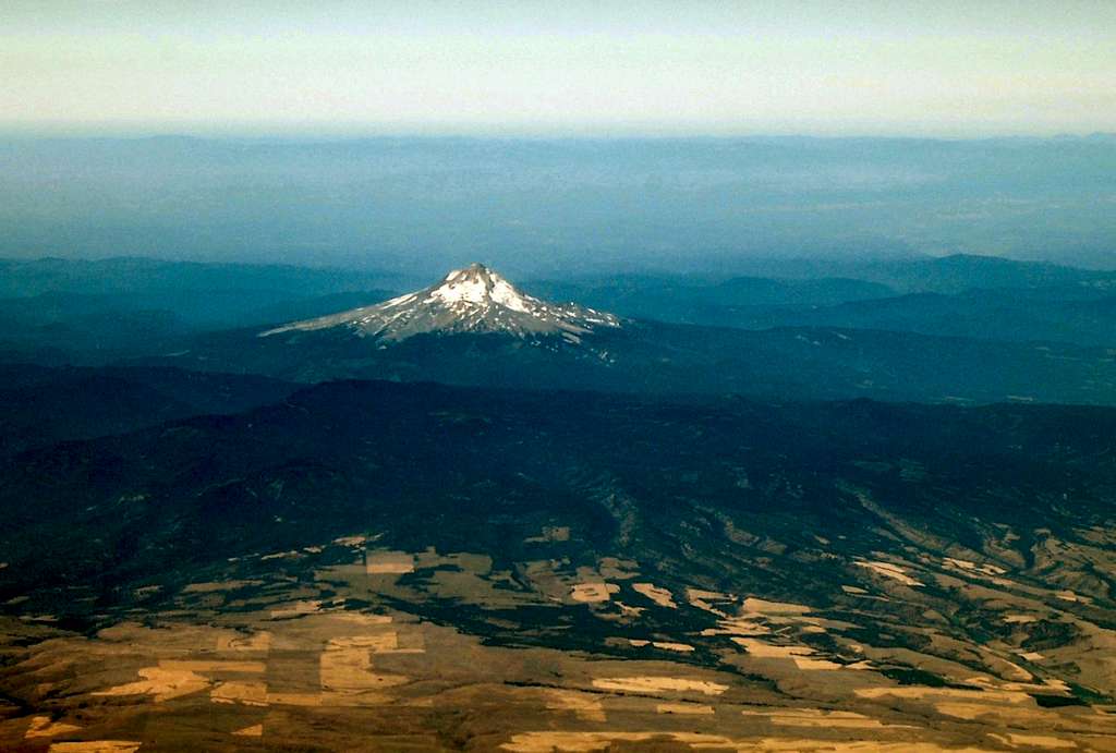 Mt Hood from 36,000 ft