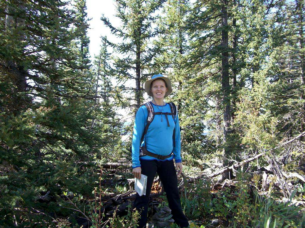 Amy on summit of Cerro Rubio
