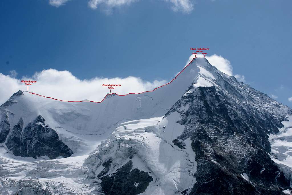 Ober Gabelhorn ENE-ridge