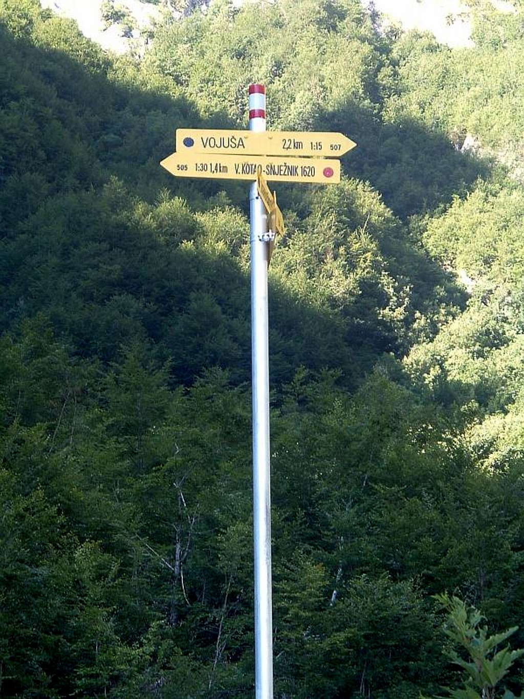 Arrow sign in Grbaja