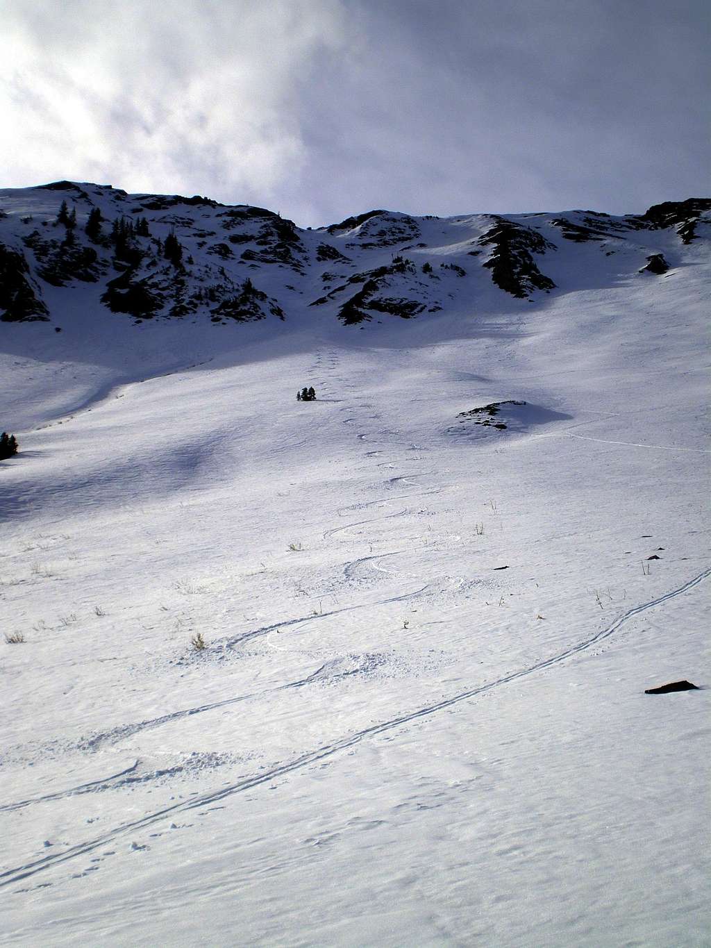 My tracks on Cardiac Ridge