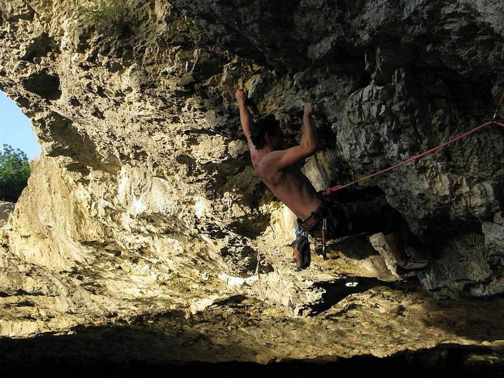 Rock climbing at Zarečki krov