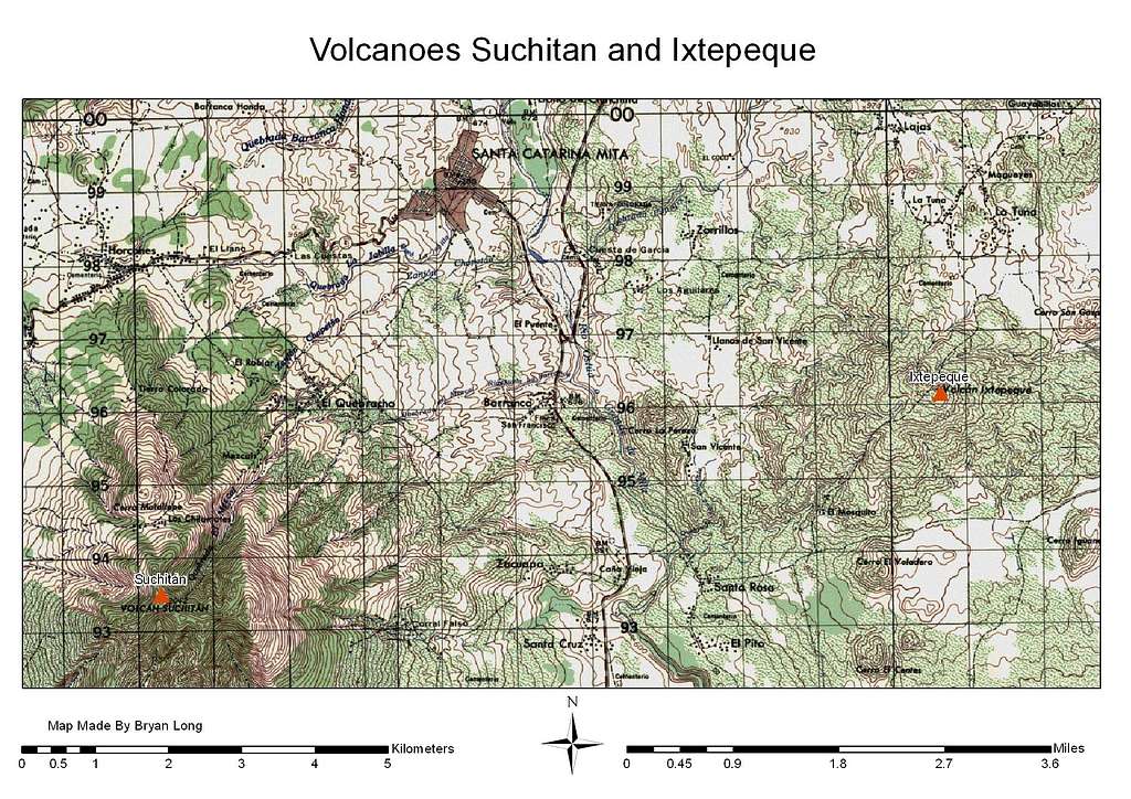 Suchitan and Ixtepeque Volcanoes