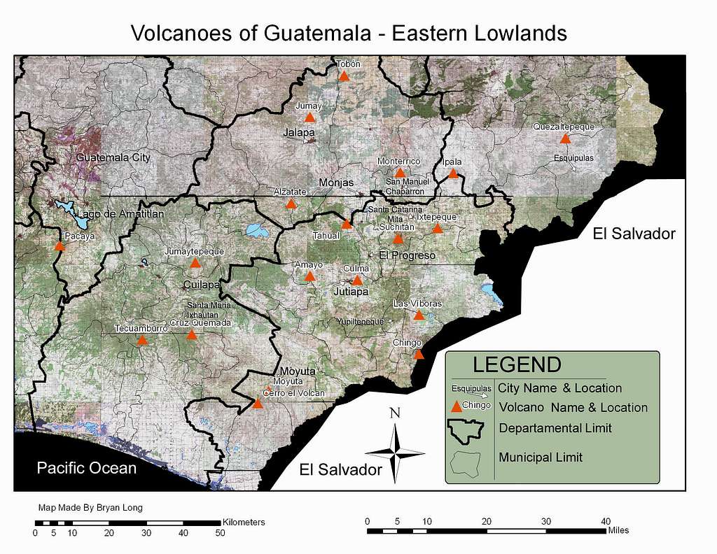 Volcanoes in Eastern Guatemala