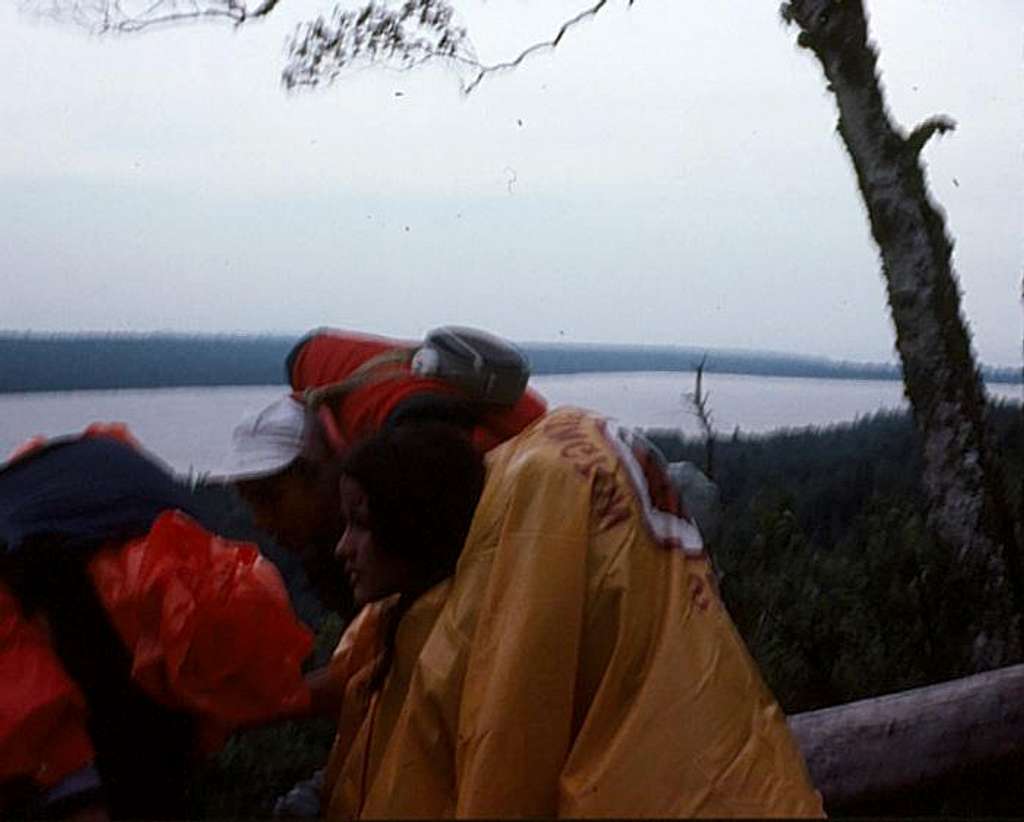 1974 Hiking - I don't remember rain but I guess it did!