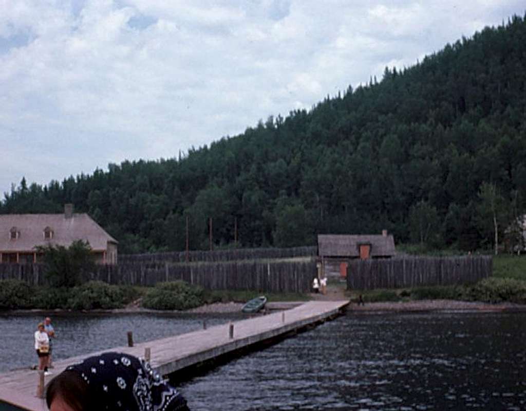 1974 Hiking - The island as we approached at the start of our trip