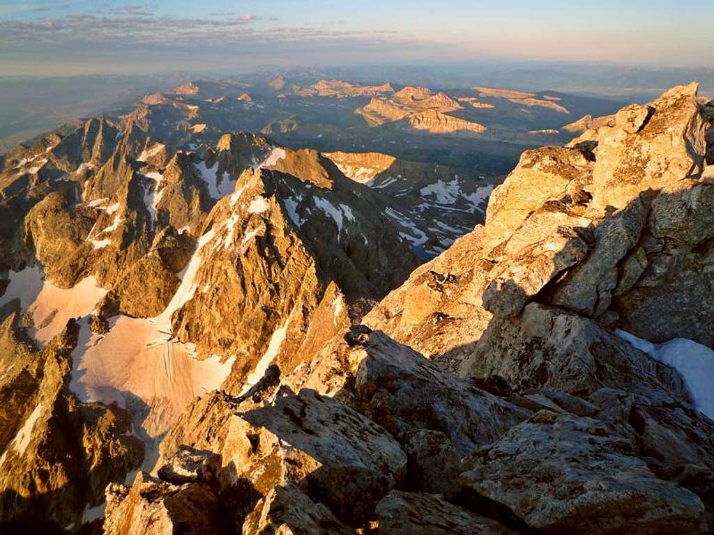 View from the summit of Grand Teton