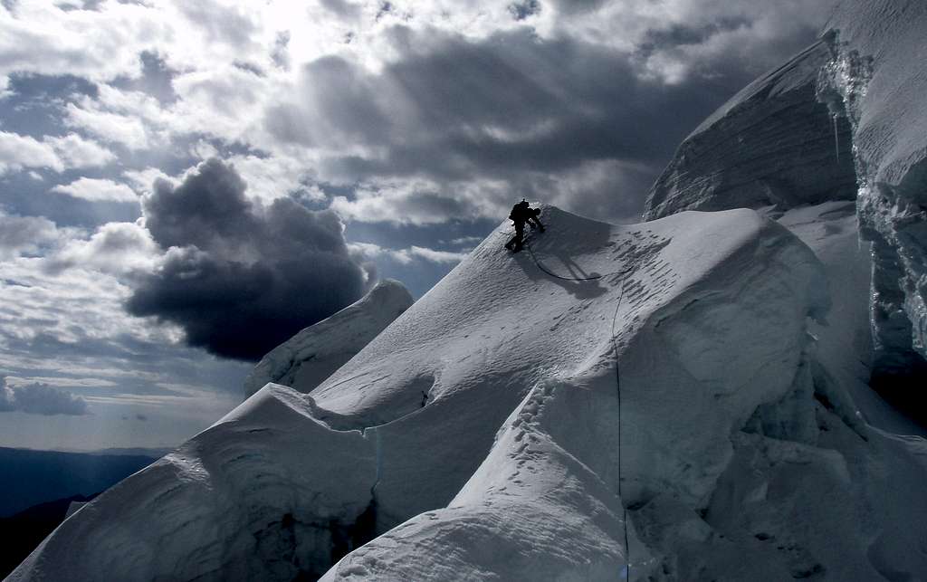 Steve on the approach to Ghost Col