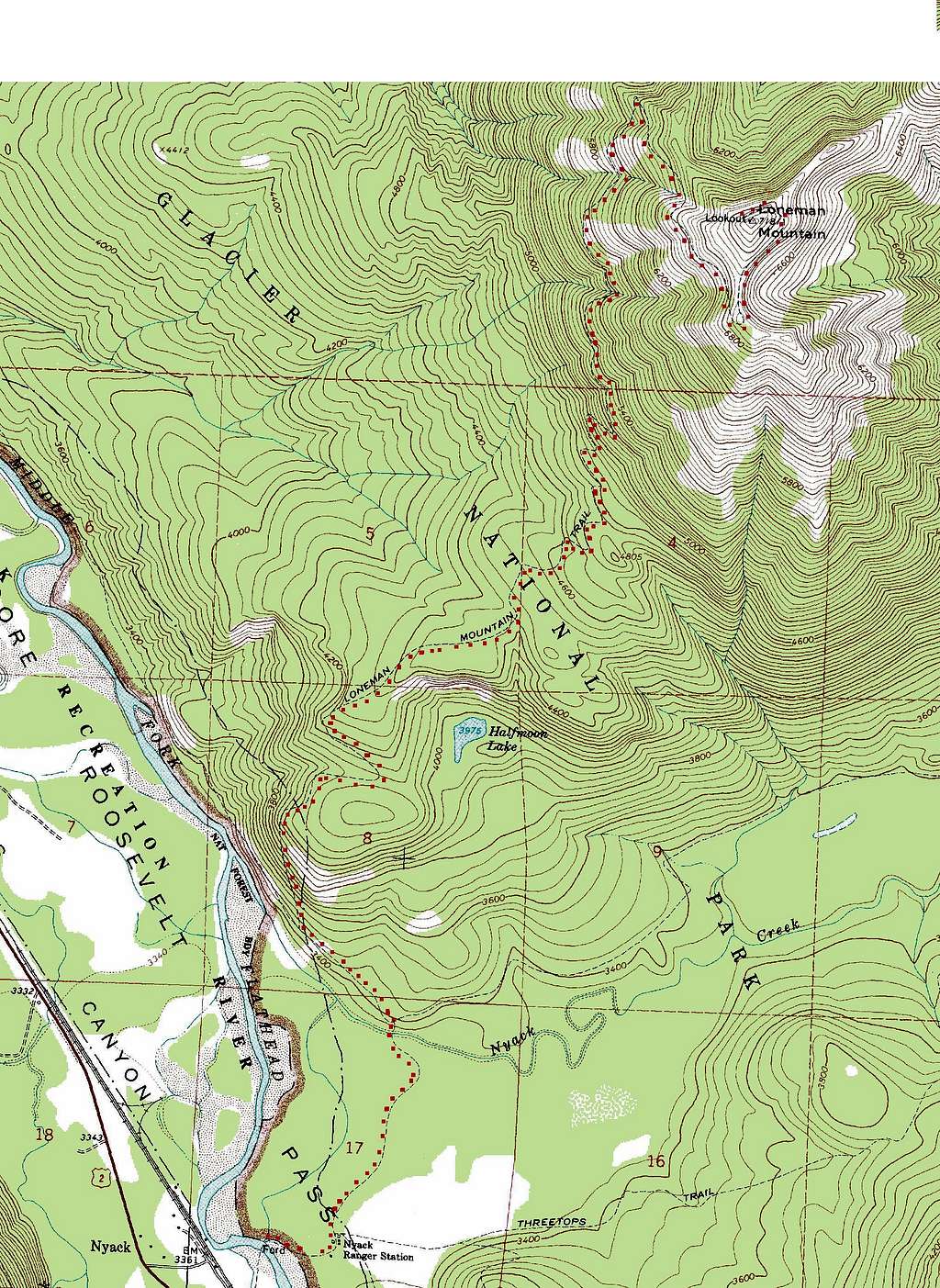 Loneman Topo Map