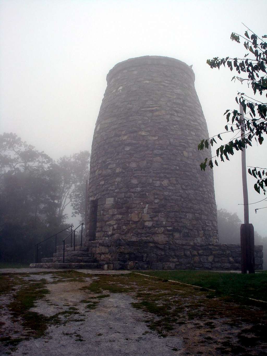 monument in the fog