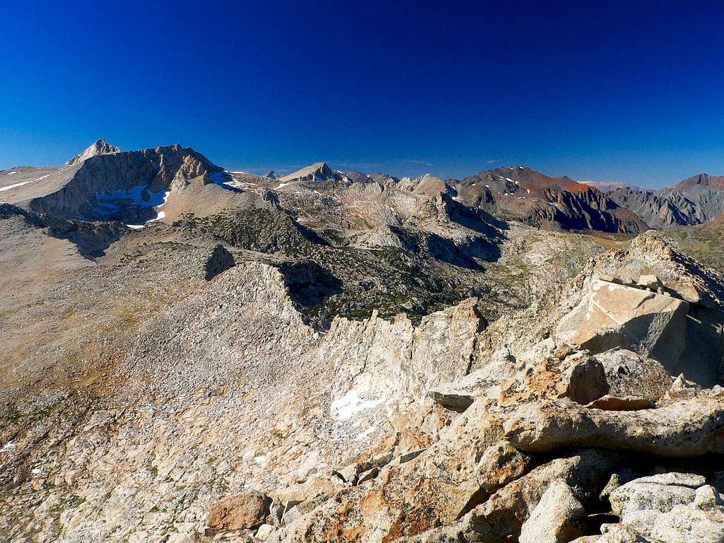 Sierra crest to Mt. Conness from 