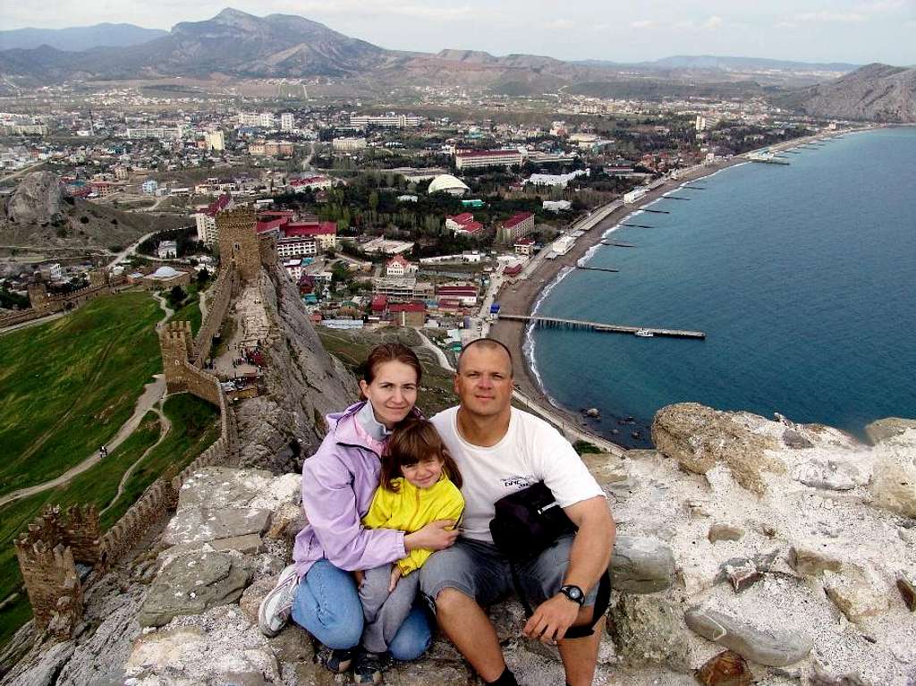 Sudak from the top Genuess Fortress Cliff 150 m 