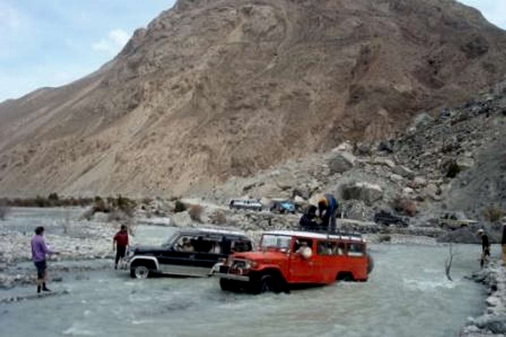 jeep approach through river