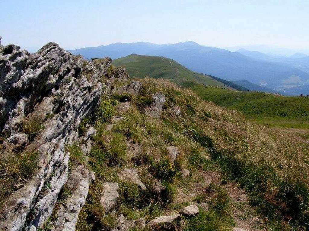 The rocky ridge of Mount Polonina Carynska (1297 m)
