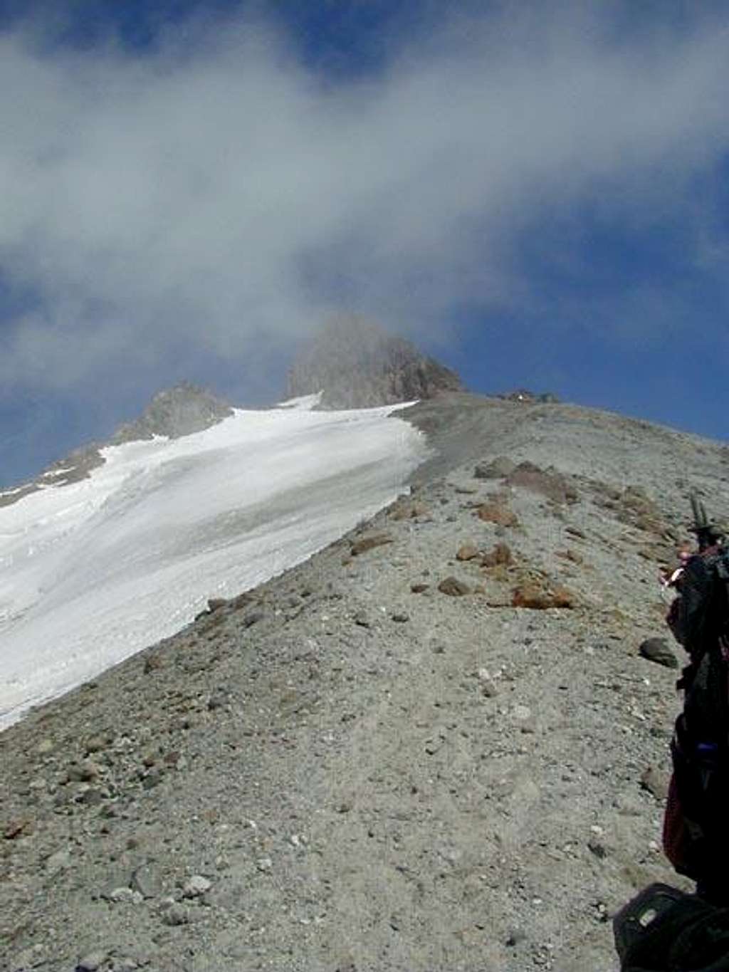 Pummice ridge to the Summit...