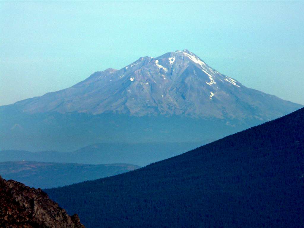 Mt. Shasta, 14,162' from Reading Peak, 8,714'  in Lassen National Park