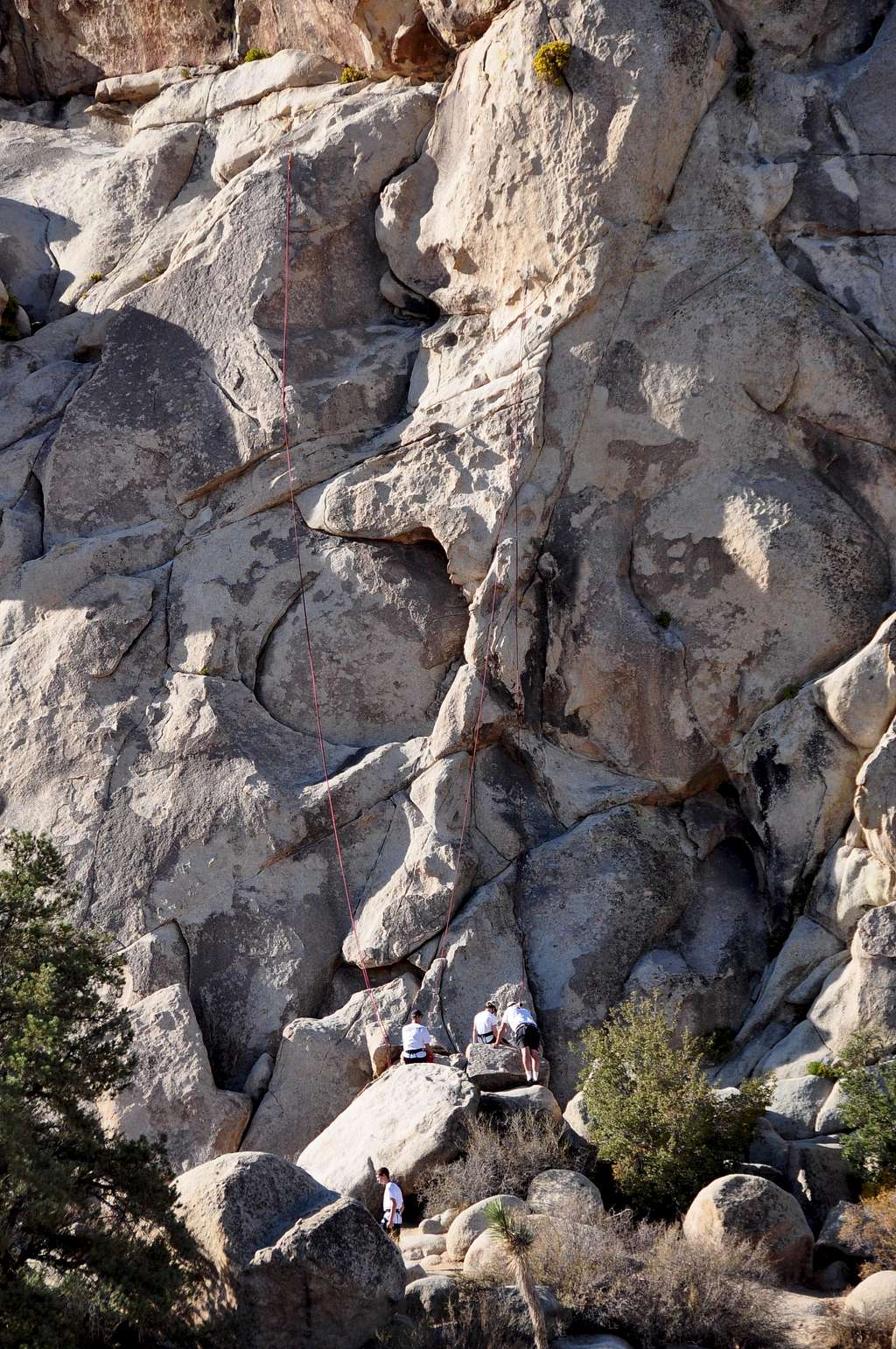 Climbers on the base