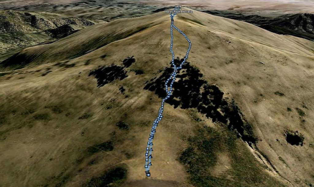 GPS Trace of Baldy Peak