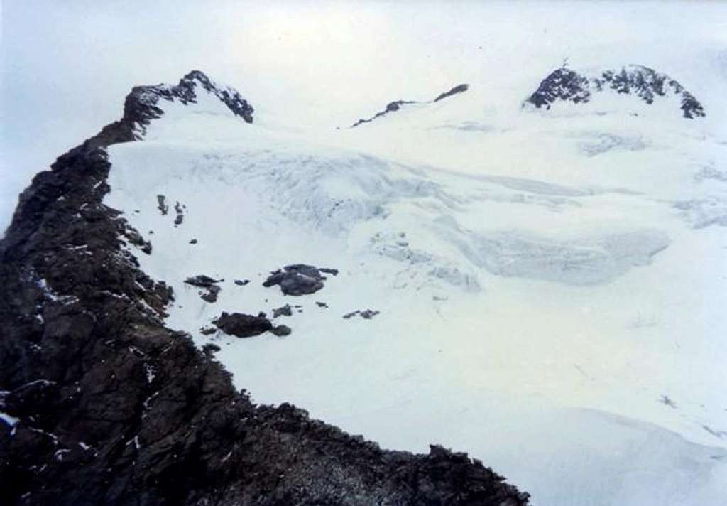 Descent normal Route on Valsorey Glacier, near Mont  Cordine