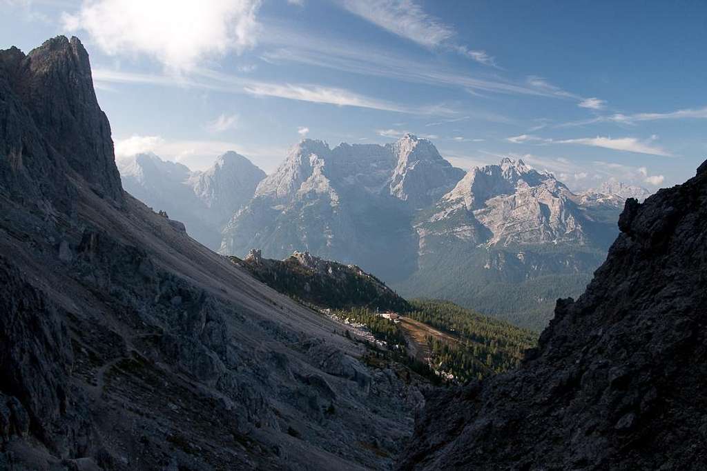 Saddle view from Forcella di Misurina southwards