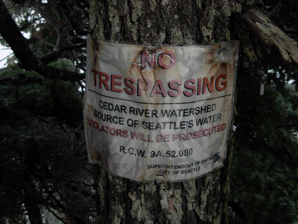 Watershed Sign On Abiel Peak