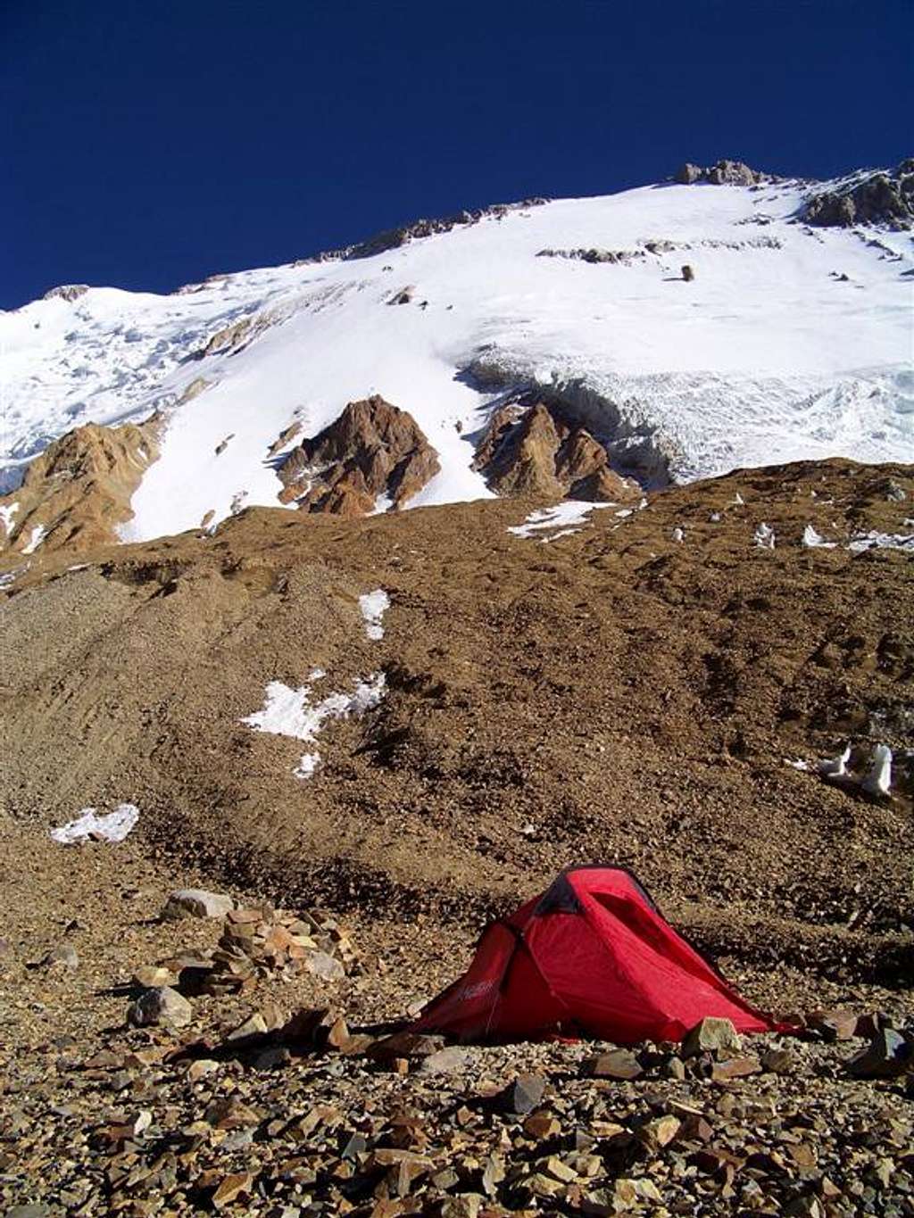 Camp below the South Face