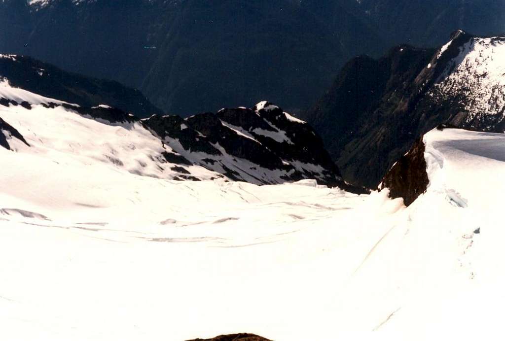 Looking down the Price Glacier