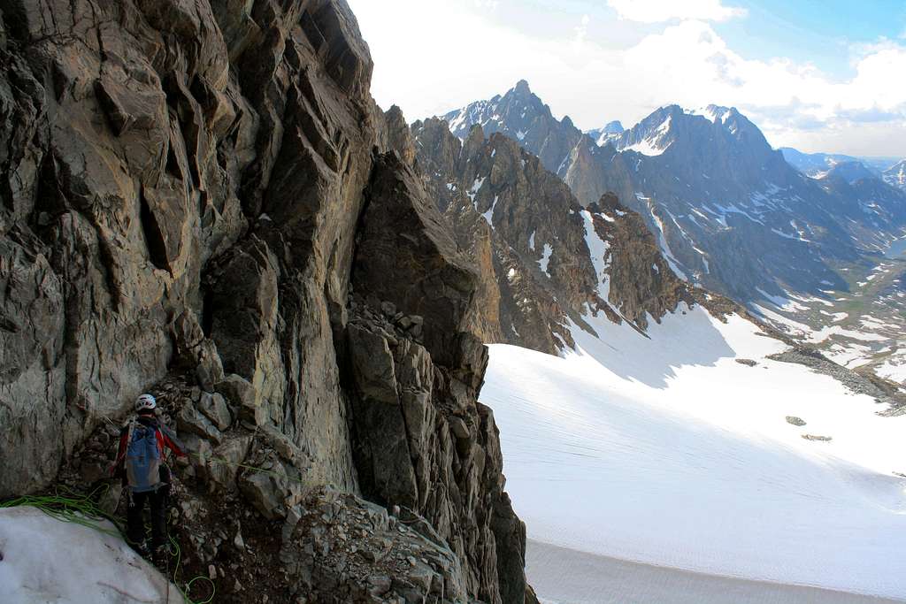 First pitch in the South Couloir