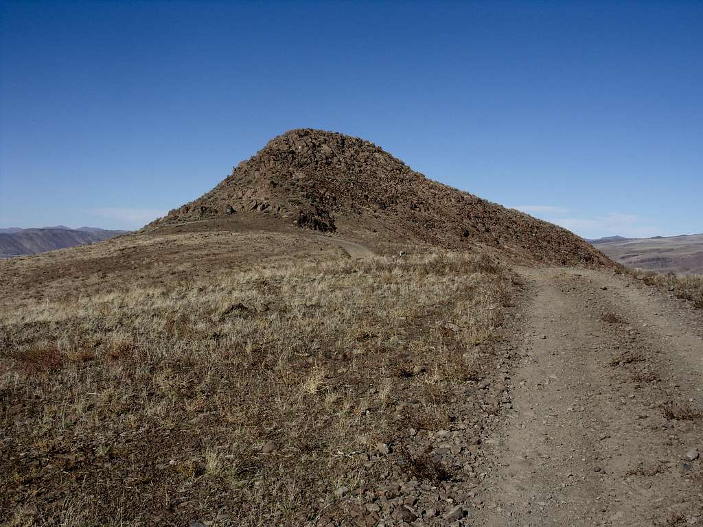 Looking back at the summit block