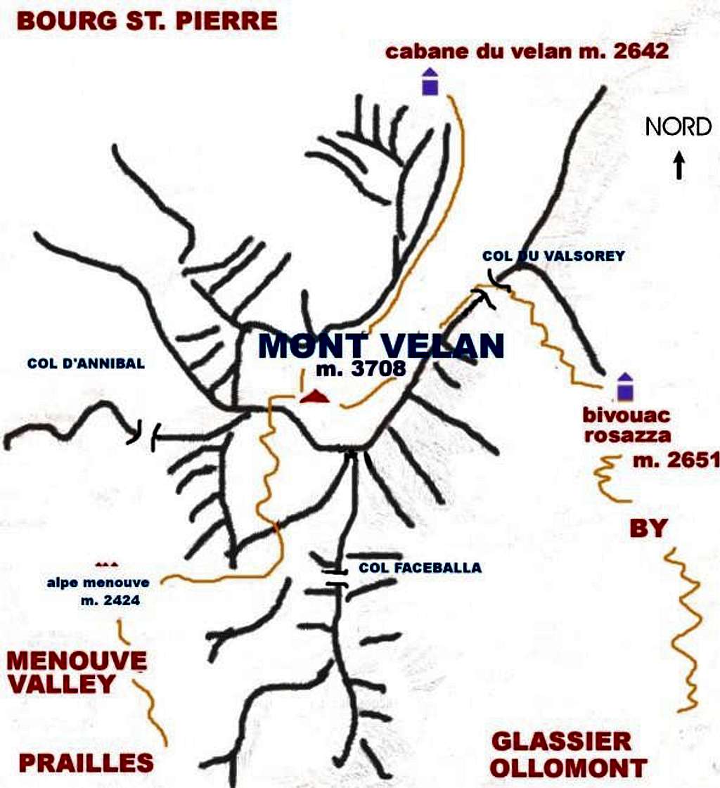 Mont Velan map (1:50000)