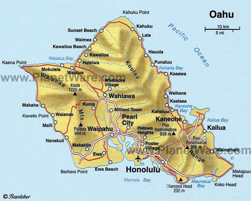 Oahu - Map