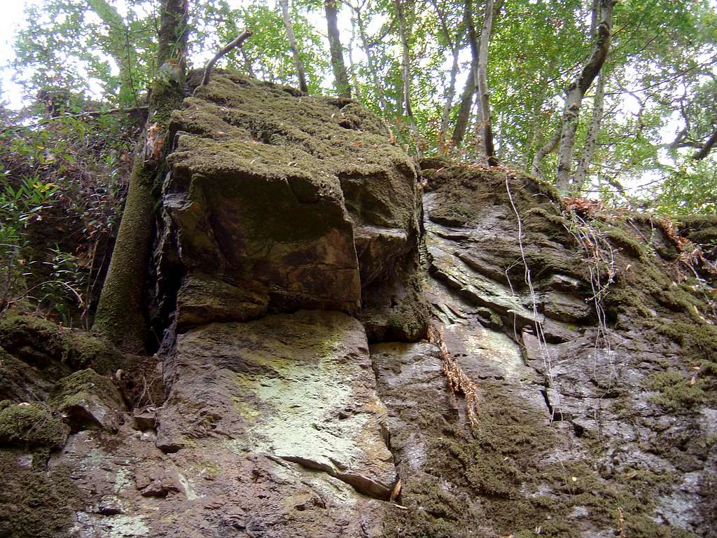 overhanging rock east of napa