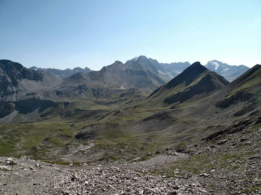 View into Tyrol from the Rauhekopfscharte