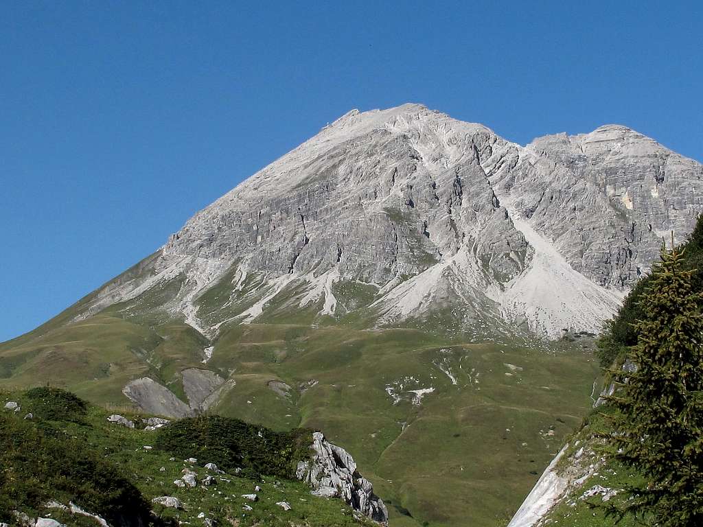 The Rüfispitze seen from just above Zürs