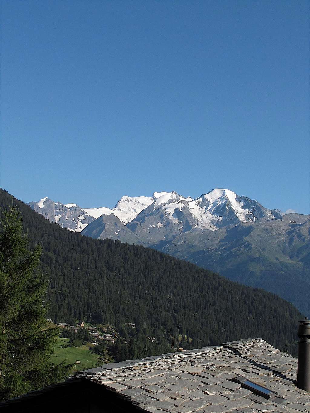 View to the Combins from just above Verbier