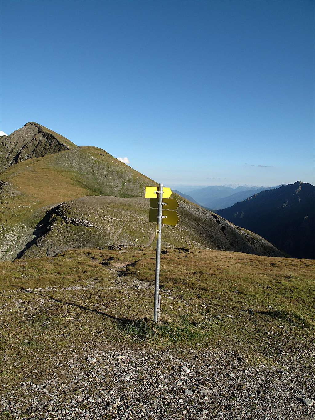 Signpost in front of the Hagen hut